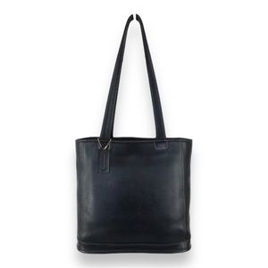 Coach Vintage Black Leather Bleecker Tote Shoulder Bag Carryall